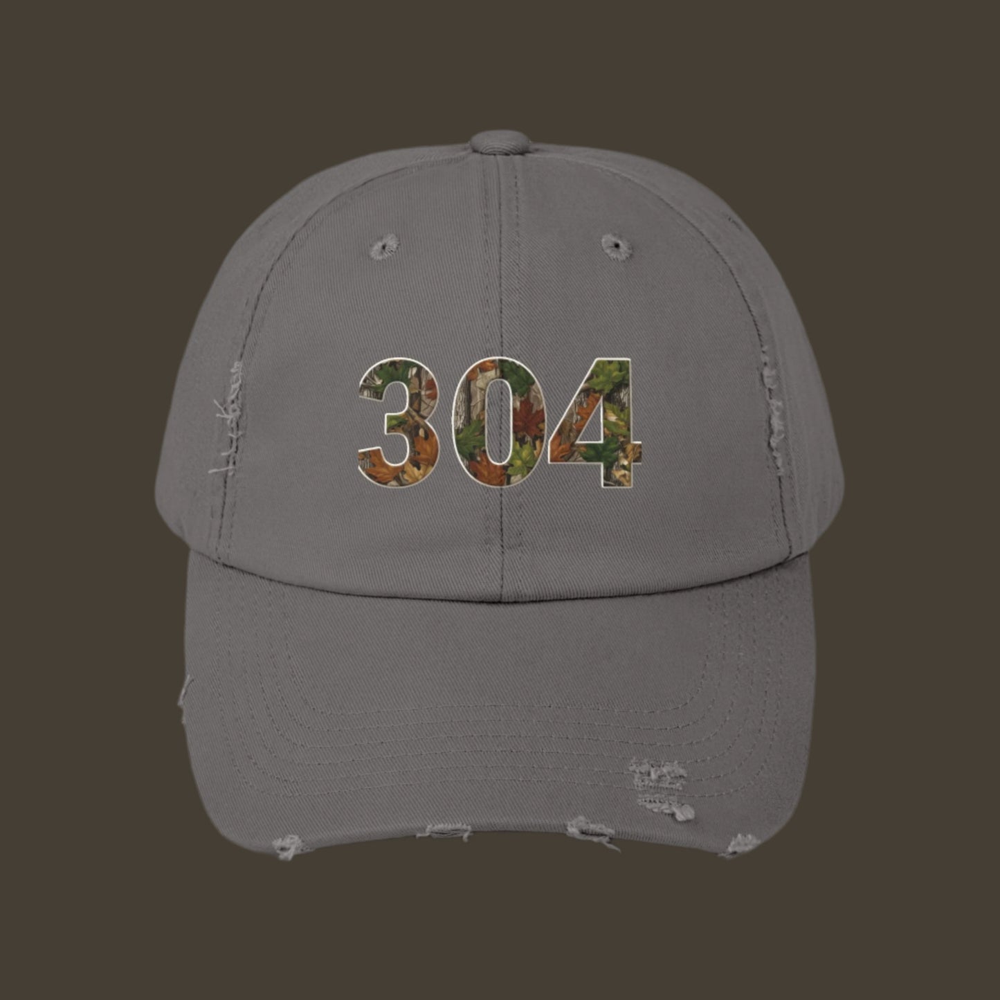 Camo Cap, West Virginia Hat, Distressed Baseball Cap, Unisex Trucker Hat, Vintage Style Dad Hat, Outdoor Camouflage Headwear