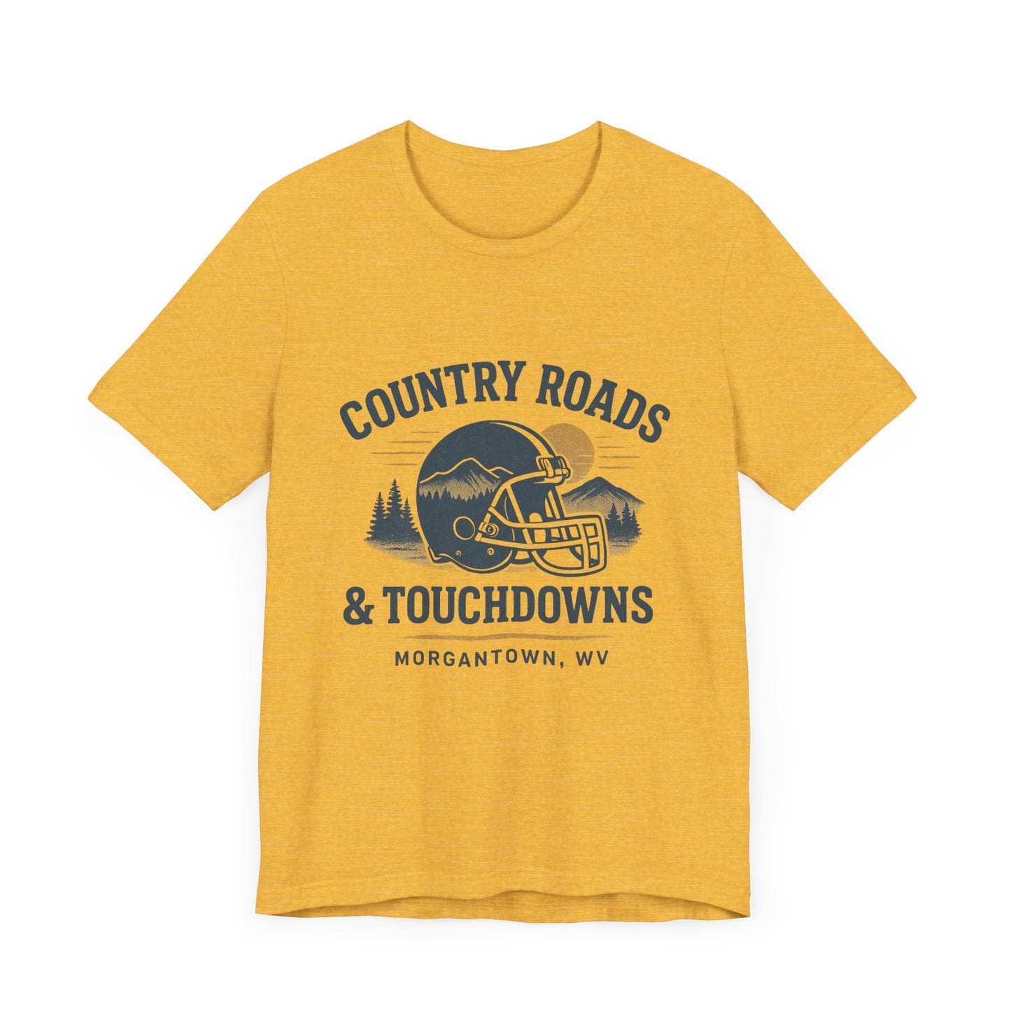 Country Roads and Touchdowns T-Shirt, Game Day Shirt, Retro College Football Tee