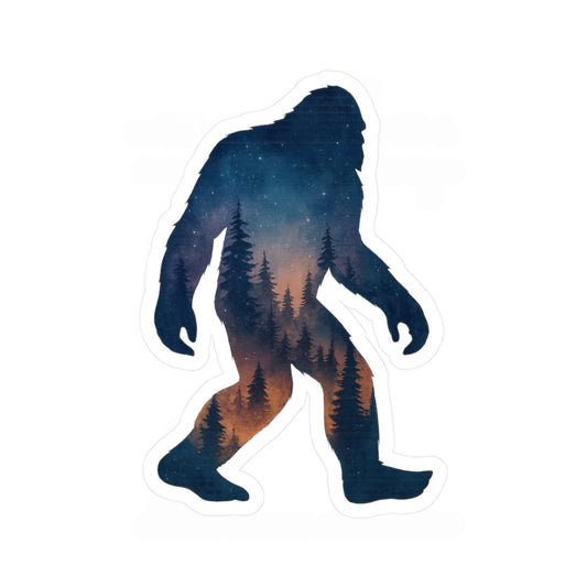 Bigfoot Forest Sticker – Sasquatch Yeti Cryptid Vinyl Decal