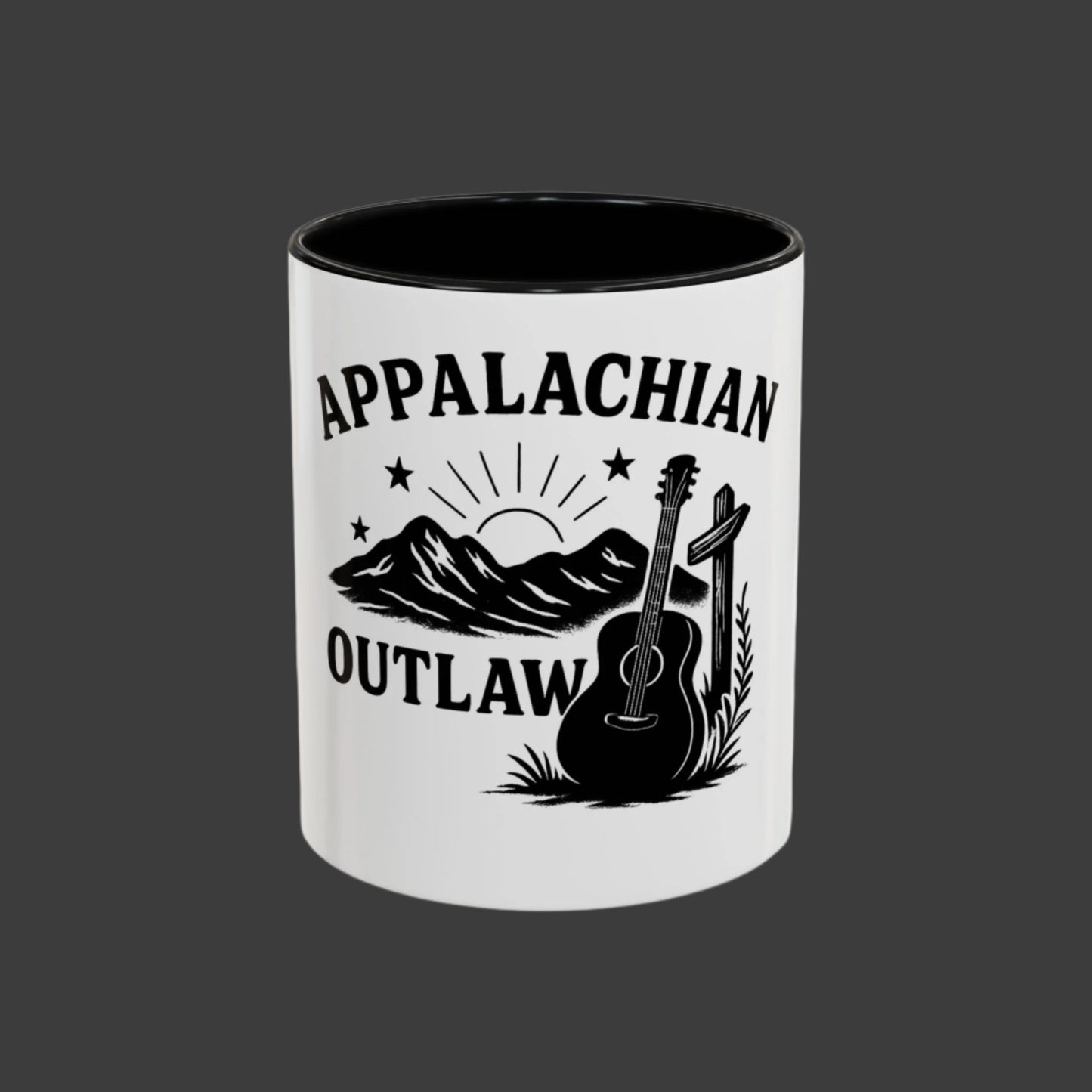 Coffee Mug, Appalachian Outlaw Design, Father's Day Gift for Dad or Grandaddy, 11oz, 15oz, Gift for Him, Mountain Coffee Cup, Country Mug,