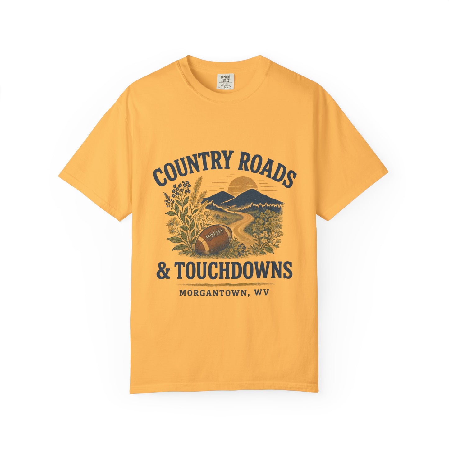 Country Roads Gameday T-shirt, Country Roads Tailgating Shirt, Touchdowns Tee, West Virginia Fan Apparel, Unisex Tee