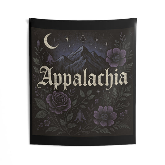 Appalachia Indoor Wall Tapestry - Boho Mountain Witchy Decor for Home, Bohemian Home Decoration, Hippie Tapestry Wall Hanging, Mountain