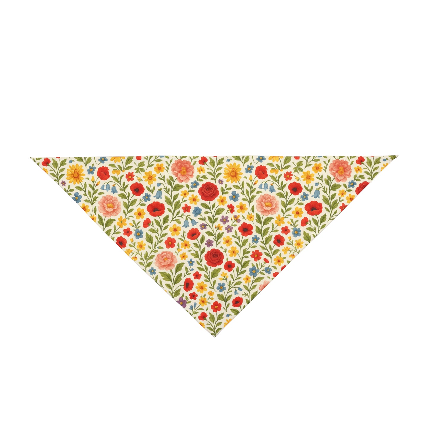 Wildflower Waltz Dog Scarf – Vintage Floral Pet Bandana