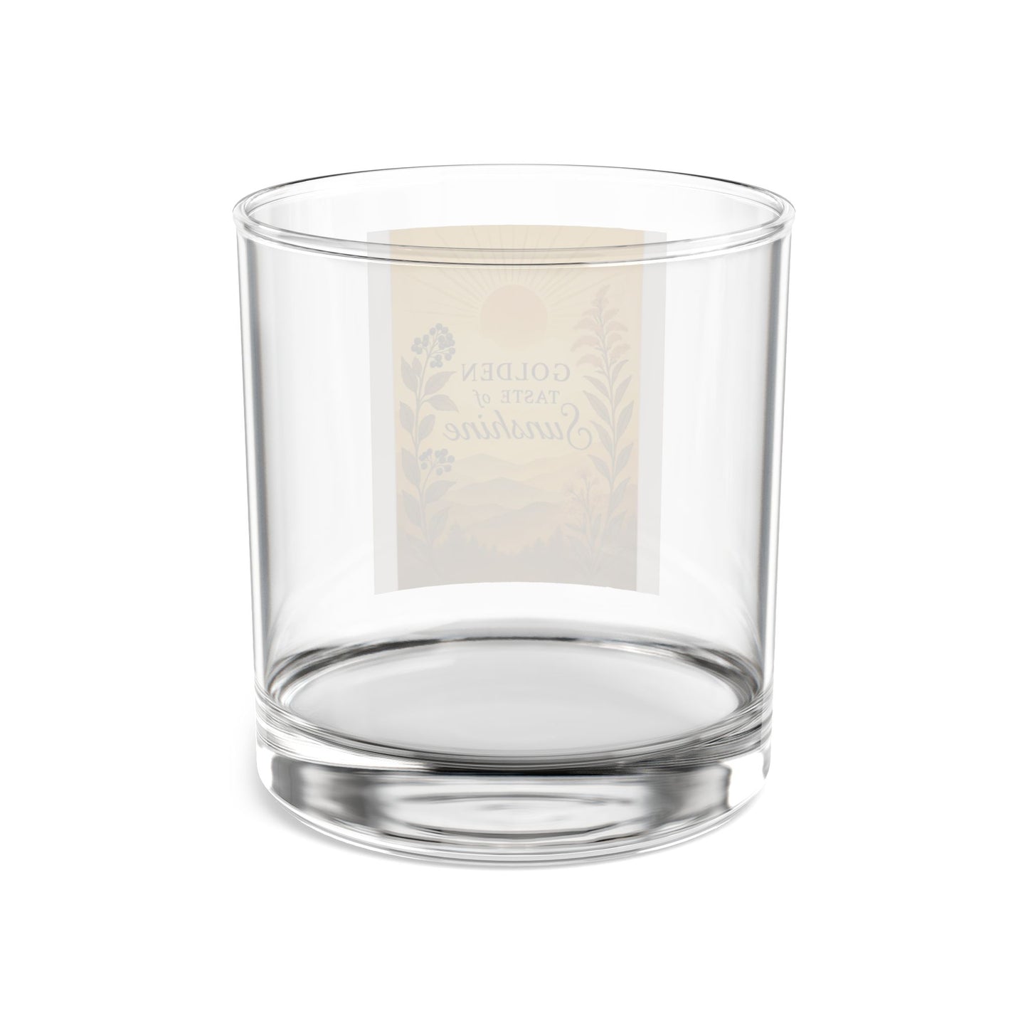Golden Taste of Sunshine Rocks Glass, 10oz | Ideal for Home Bar, Sun-themed Gift, Personal Use, Parties, Celebrations