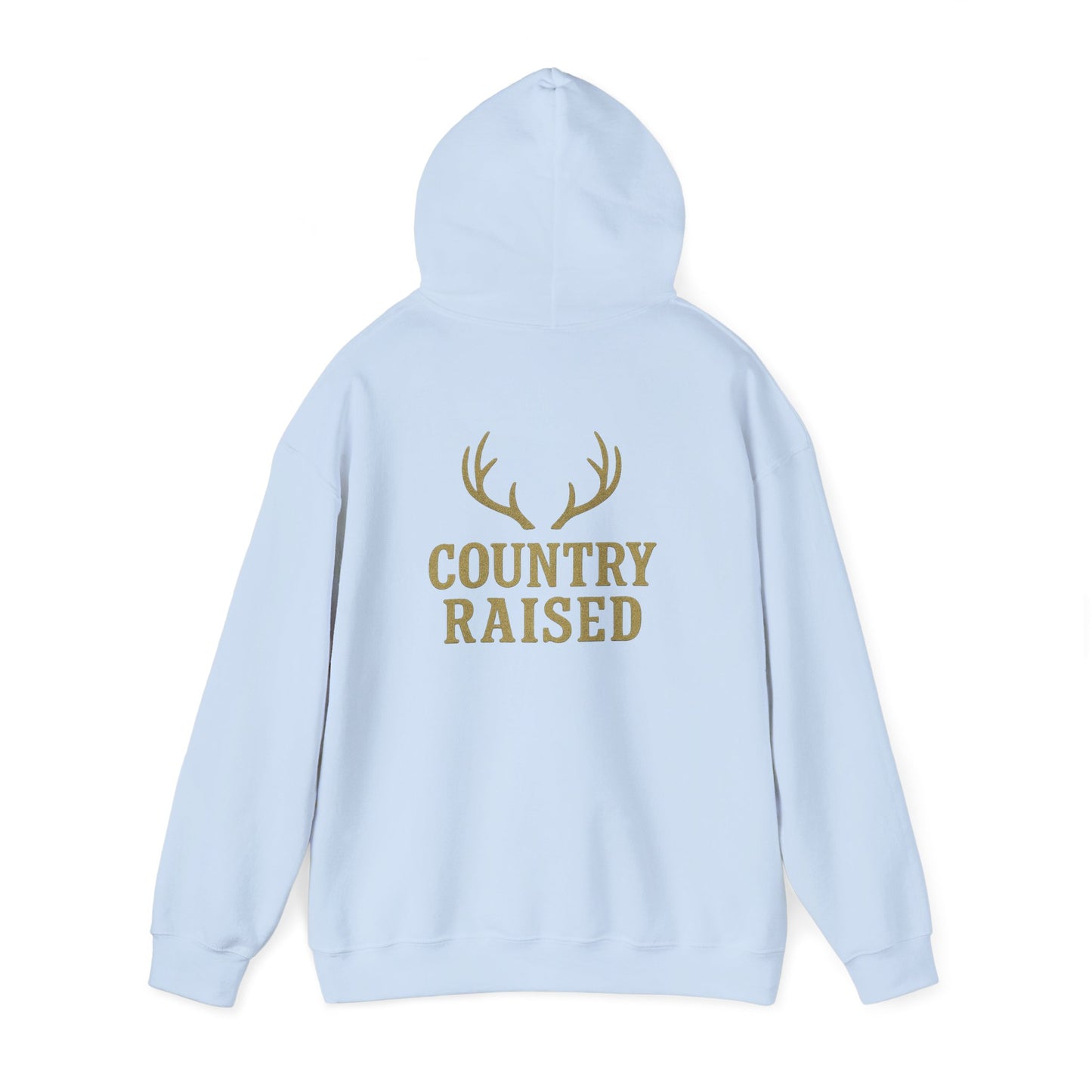 Country Raised deer antler Hoodie, Outdoor Wildlife Animal Ranch Farm Life Gift, Camouflage Hunting Apparel, Nature Lover Cabin Wear, Rural