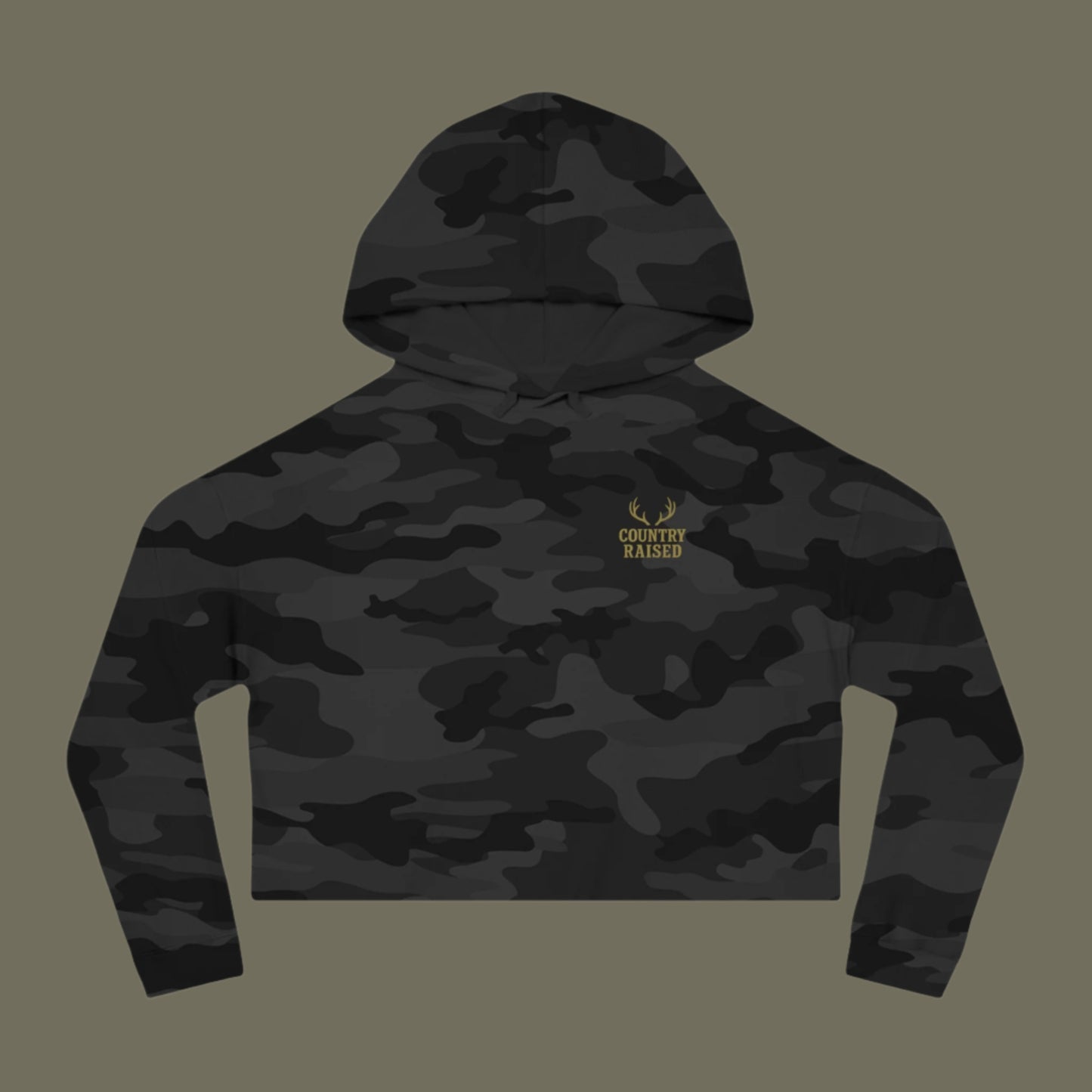Camo Cropped Sweatshirt - Stylish Outdoor Apparel, Perfect for Casual Wear, Country Living, Gift for Her, Fall Fashion