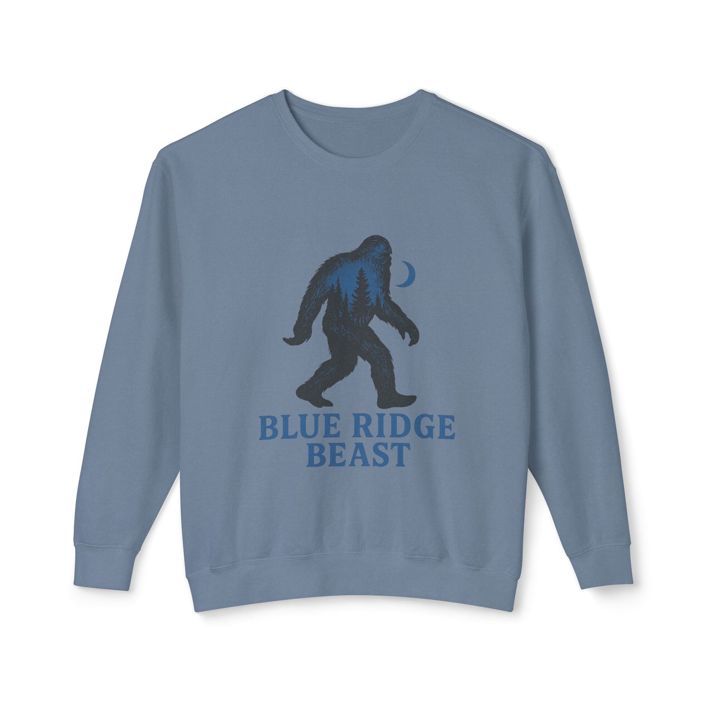 Blue Ridge Big foot Sweatshirt, Cozy Crewneck for Nature Lovers, Gift for Adventurers, Sasquatch Pullover for Outdoor Enthusiasts