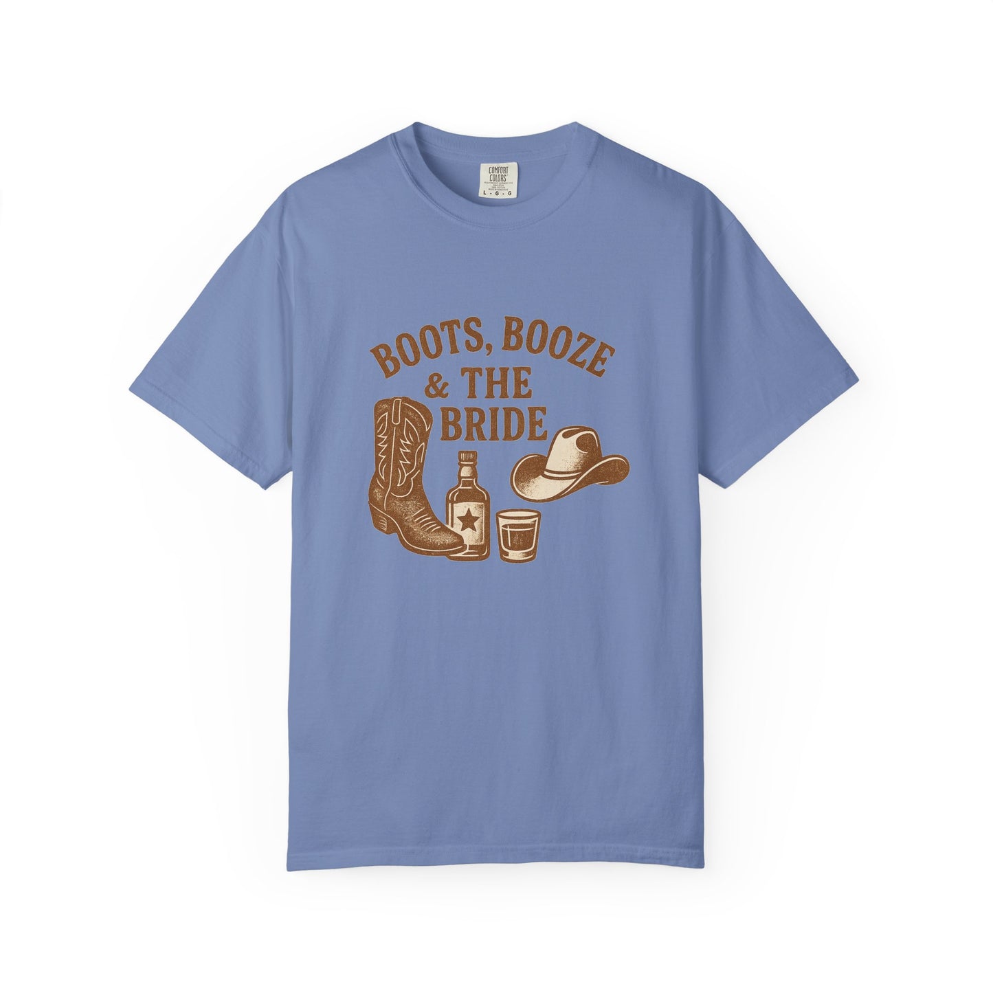 Country Bachelorette Party T-shirt, Boots Booze Bride Western Shirt, Wedding Shower Tee, Southern Bridal Party Top, Rustic Bride Tribe Gift