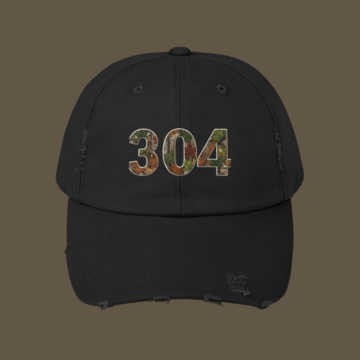 Camo Cap, West Virginia Hat, Distressed Baseball Cap, Unisex Trucker Hat, Vintage Style Dad Hat, Outdoor Camouflage Headwear