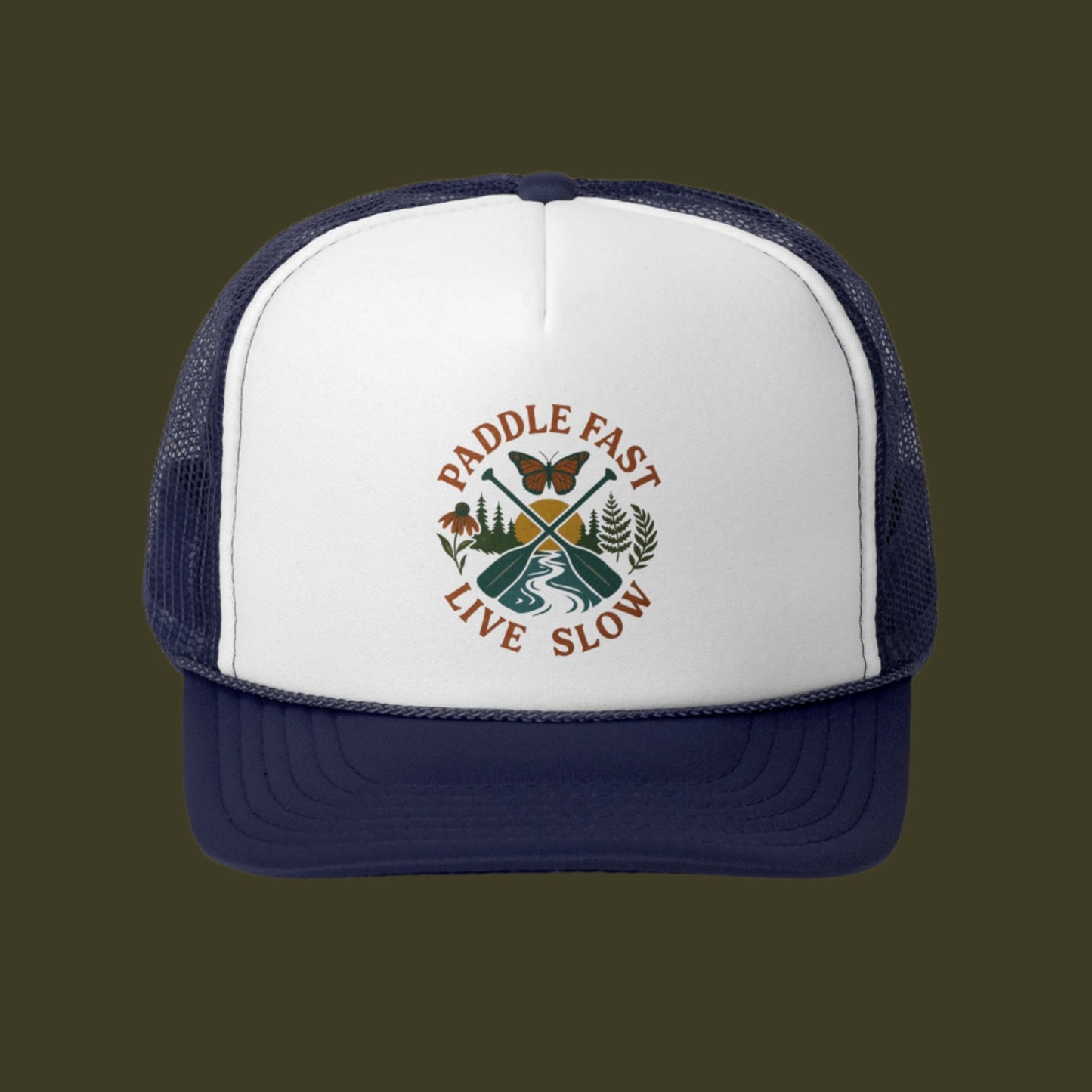 River Adventure Trucker Caps, Whitewater Hat, Kayaking Lover Gifts, Camping Hat, Hiking Cap