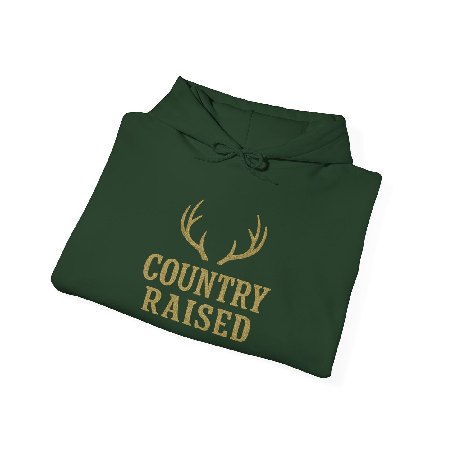 Country Raised deer antler Hoodie, Outdoor Wildlife Animal Ranch Farm Life Gift, Camouflage Hunting Apparel, Nature Lover Cabin Wear, Rural