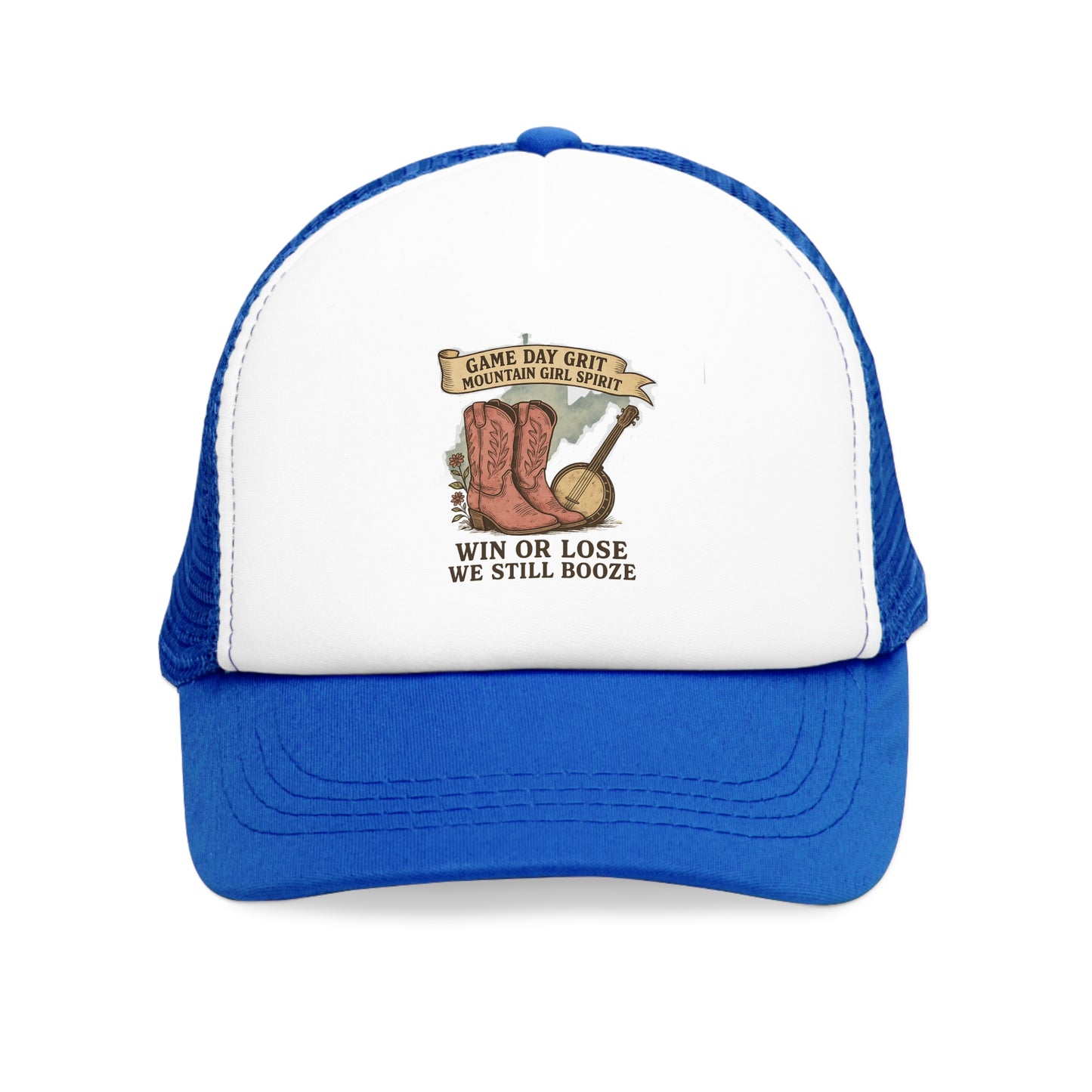 Mesh Cap Gameday Trucker Hat Win or Lose We Still Booze,Tailgating Hat, Dad Hat, Team Spirit
