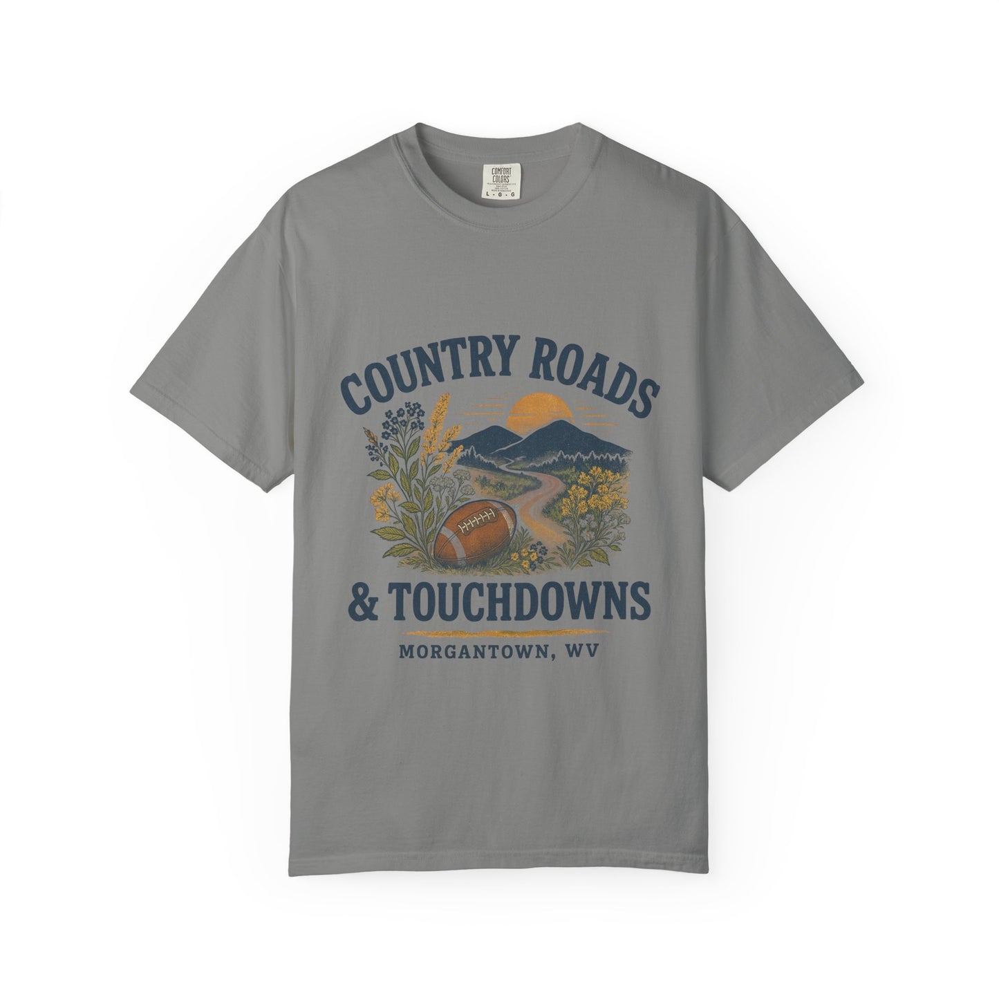 Country Roads Gameday T-shirt, Country Roads Tailgating Shirt, Touchdowns Tee, West Virginia Fan Apparel, Unisex Tee