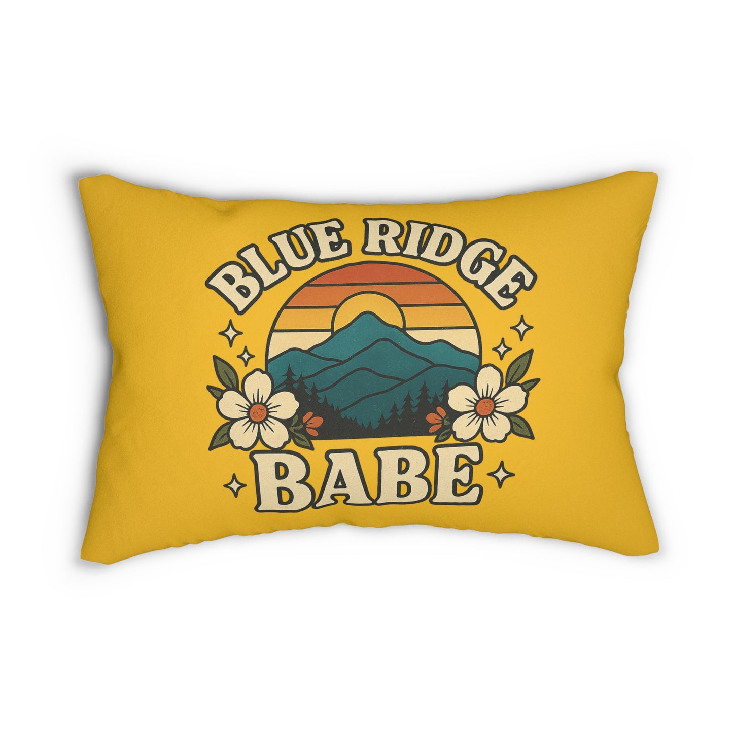 BlueRidge Babe Lumbar Pillow, Throw Pillow for Bed or Couch, Home Decor Accent, Decorative Pillow Cushion, Blue Ridge Mountains Pillow, Gift