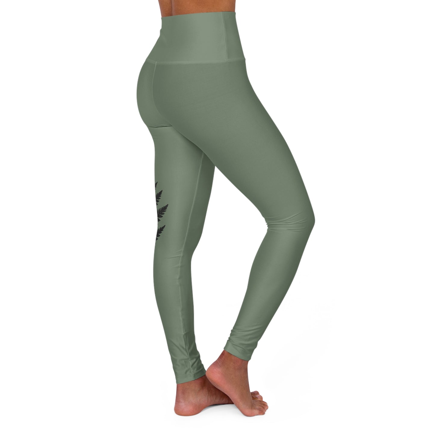 Wild Waters Fern Yoga Leggings – Nature-Inspired High-Waisted Activewear