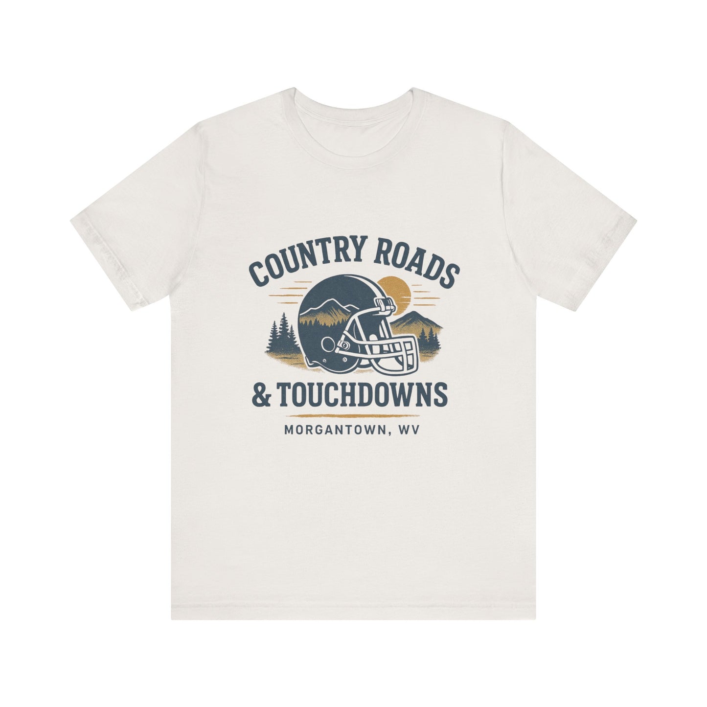 Country Roads and Touchdowns T-Shirt, Game Day Shirt, Retro College Football Tee