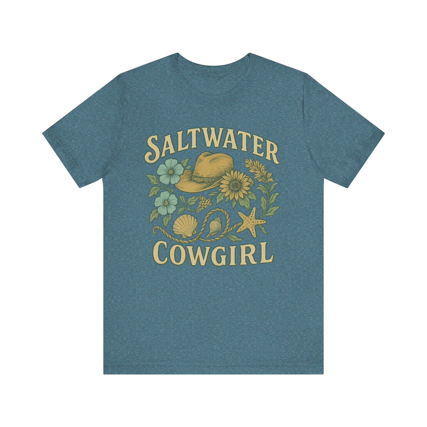 Saltwater Cowgirl Oversized faded beach Tee