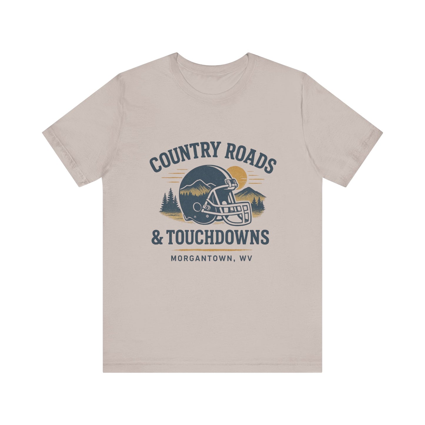 Country Roads and Touchdowns T-Shirt, Game Day Shirt, Retro College Football Tee