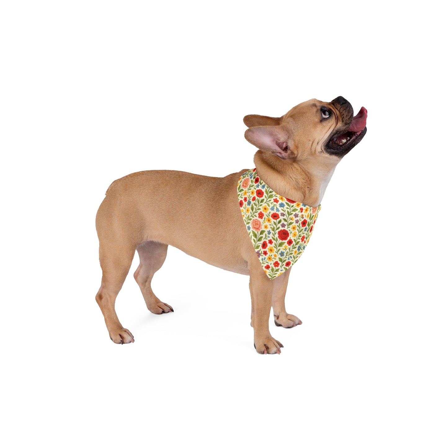 Wildflower Waltz Dog Scarf – Vintage Floral Pet Bandana