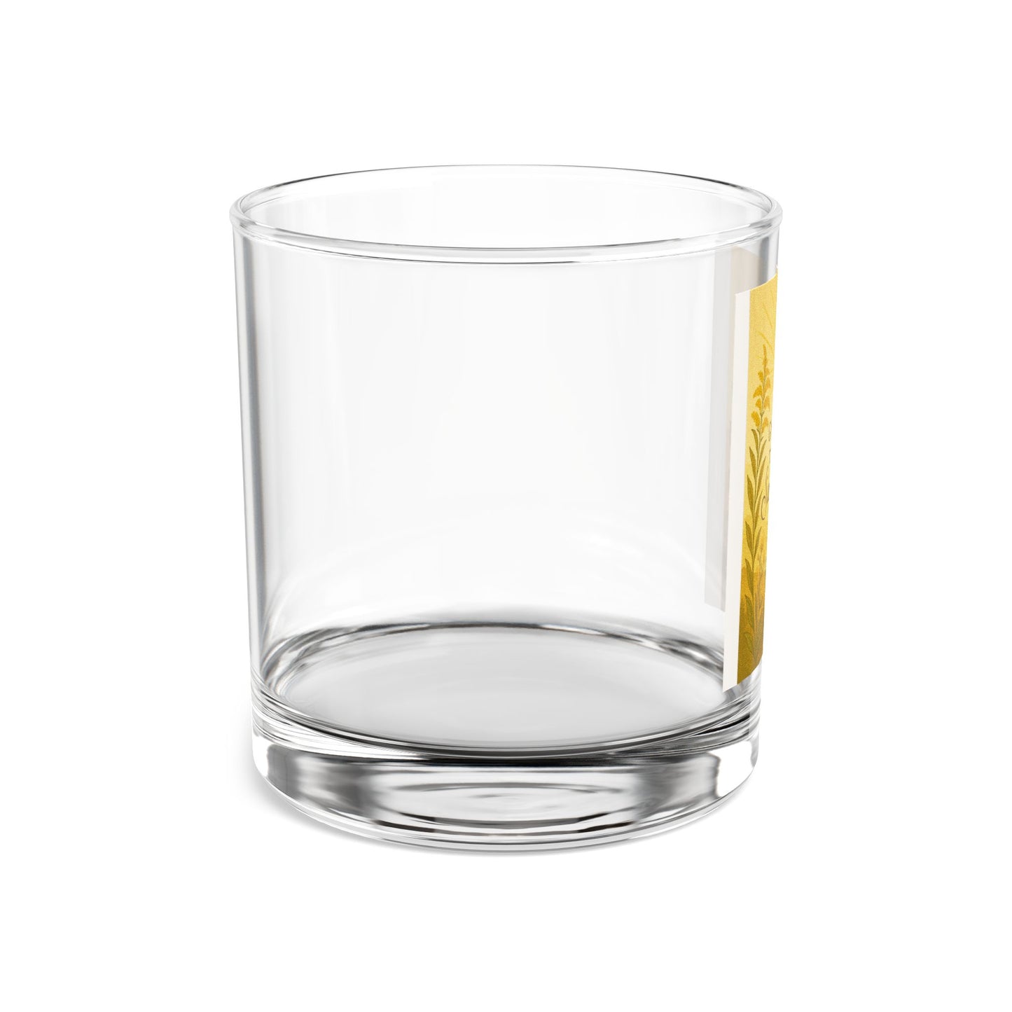 Golden Taste of Sunshine Rocks Glass, 10oz | Ideal for Home Bar, Sun-themed Gift, Personal Use, Parties, Celebrations