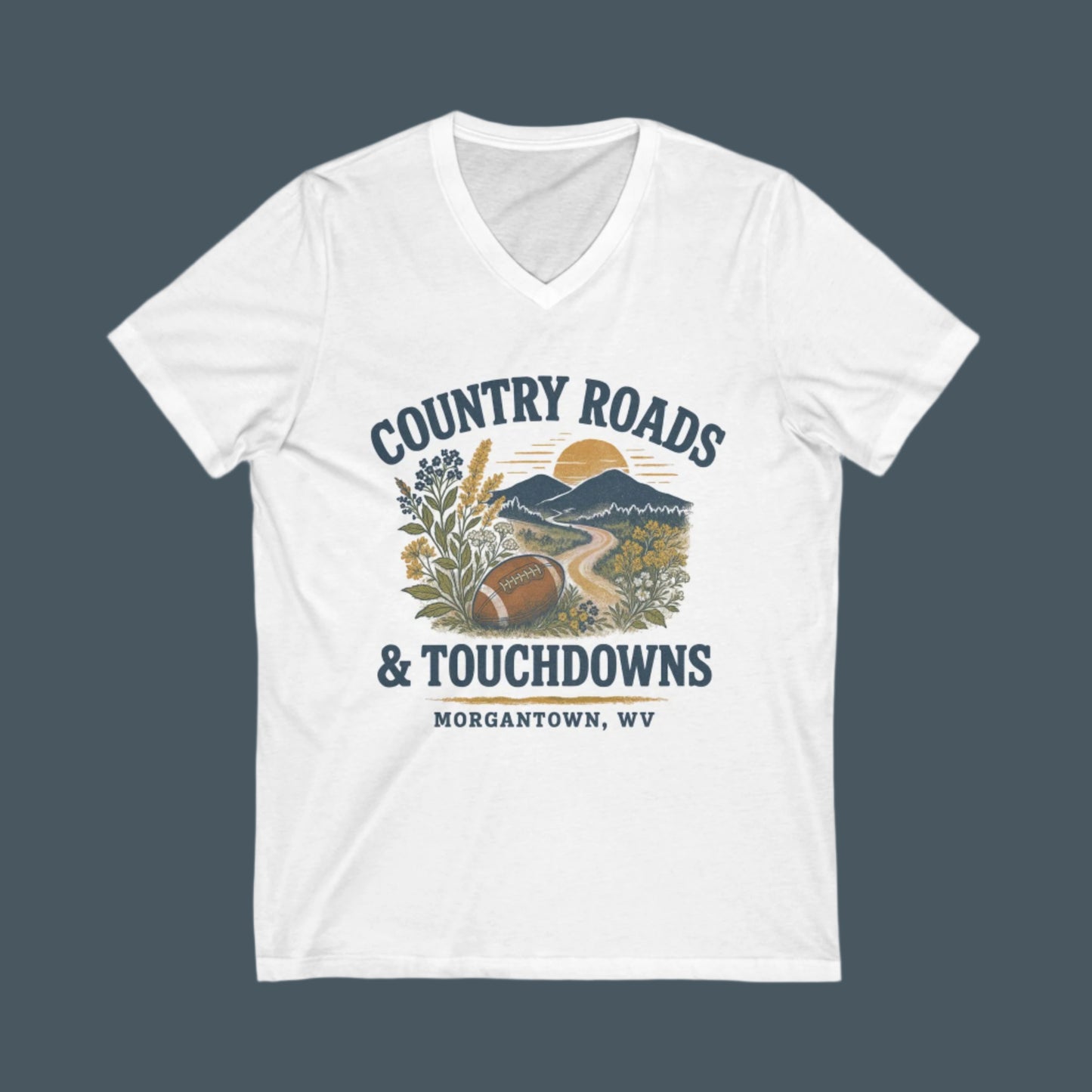 West Virginia Football Game Day V-Neck Tee Shirt