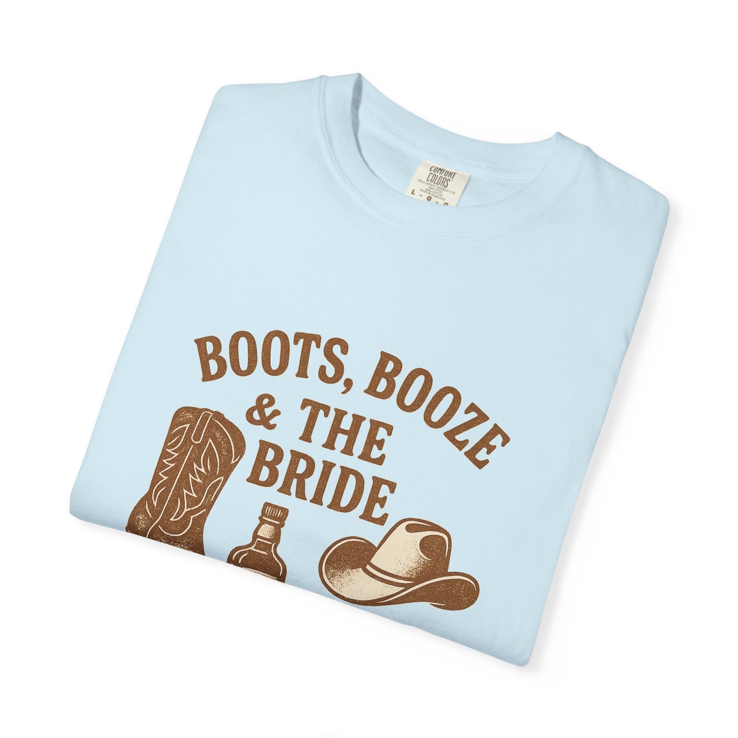 Country Bachelorette Party T-shirt, Boots Booze Bride Western Shirt, Wedding Shower Tee, Southern Bridal Party Top, Rustic Bride Tribe Gift