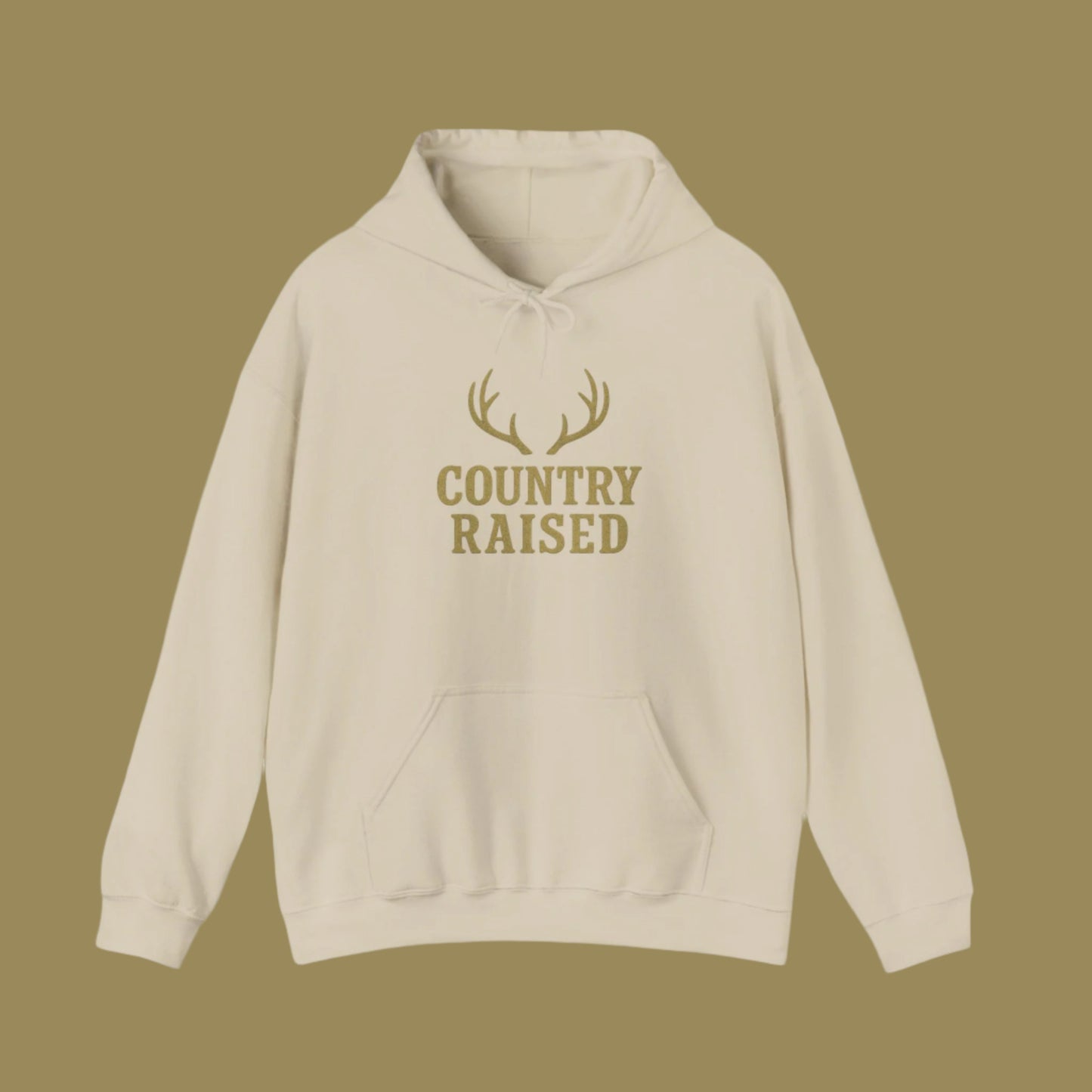 Country Raised deer antler Hoodie, Outdoor Wildlife Animal Ranch Farm Life Gift, Camouflage Hunting Apparel, Nature Lover Cabin Wear, Rural