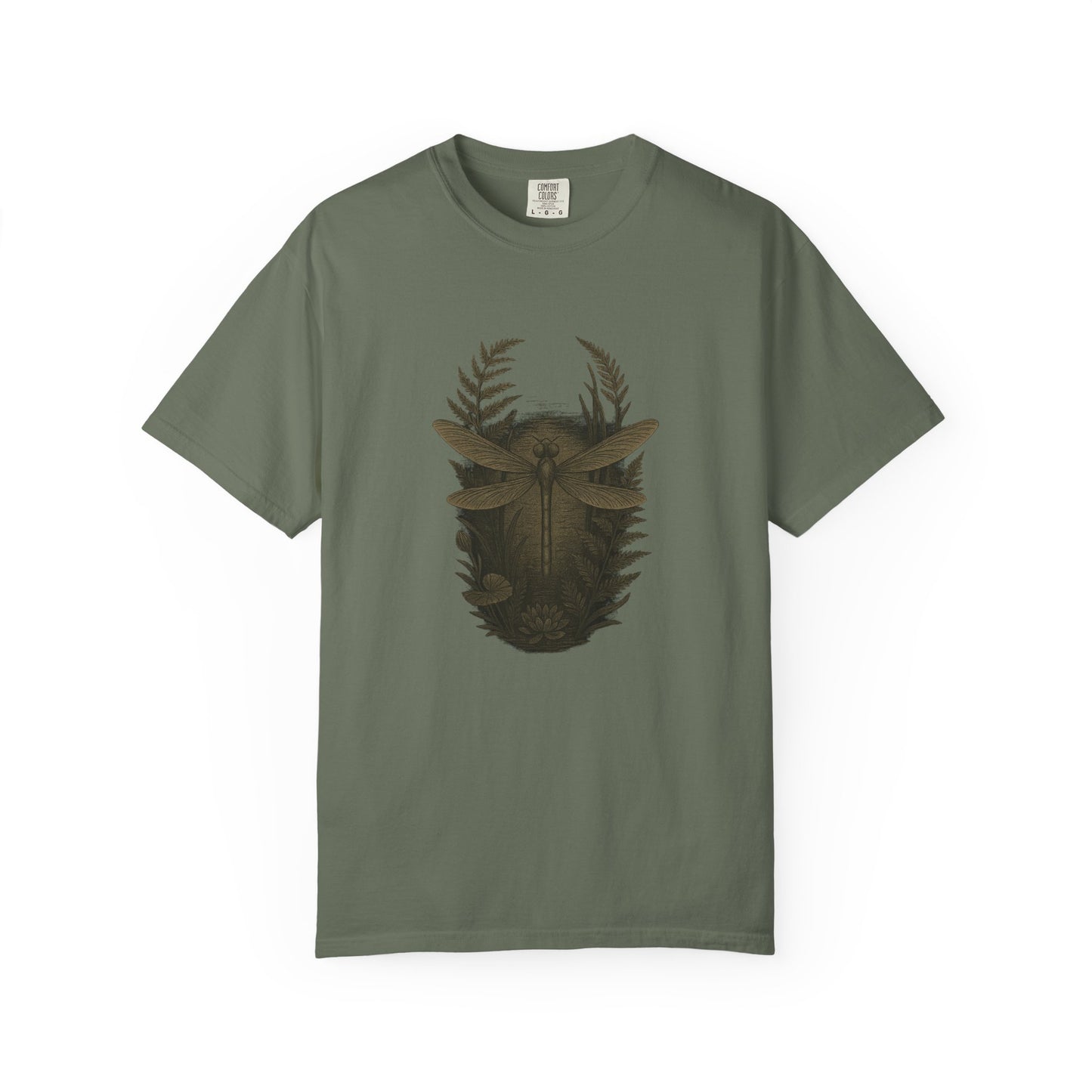 Fern & Flight Dragonfly T-Shirt – Vintage Botanical Nature Tee | Wild Waters