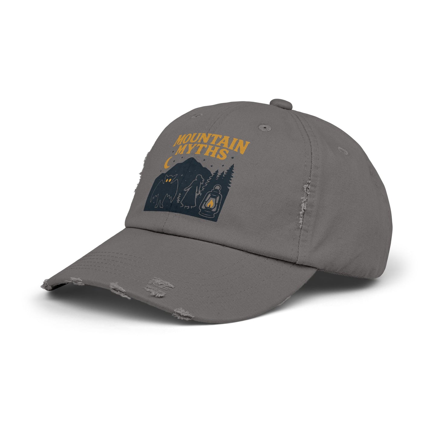 Vintage Appalachian Mountain Myths Distressed Cap, Baseball Hat, Unisex Gift, Outdoor Adventure Headwear, Retro Hiking Accessory