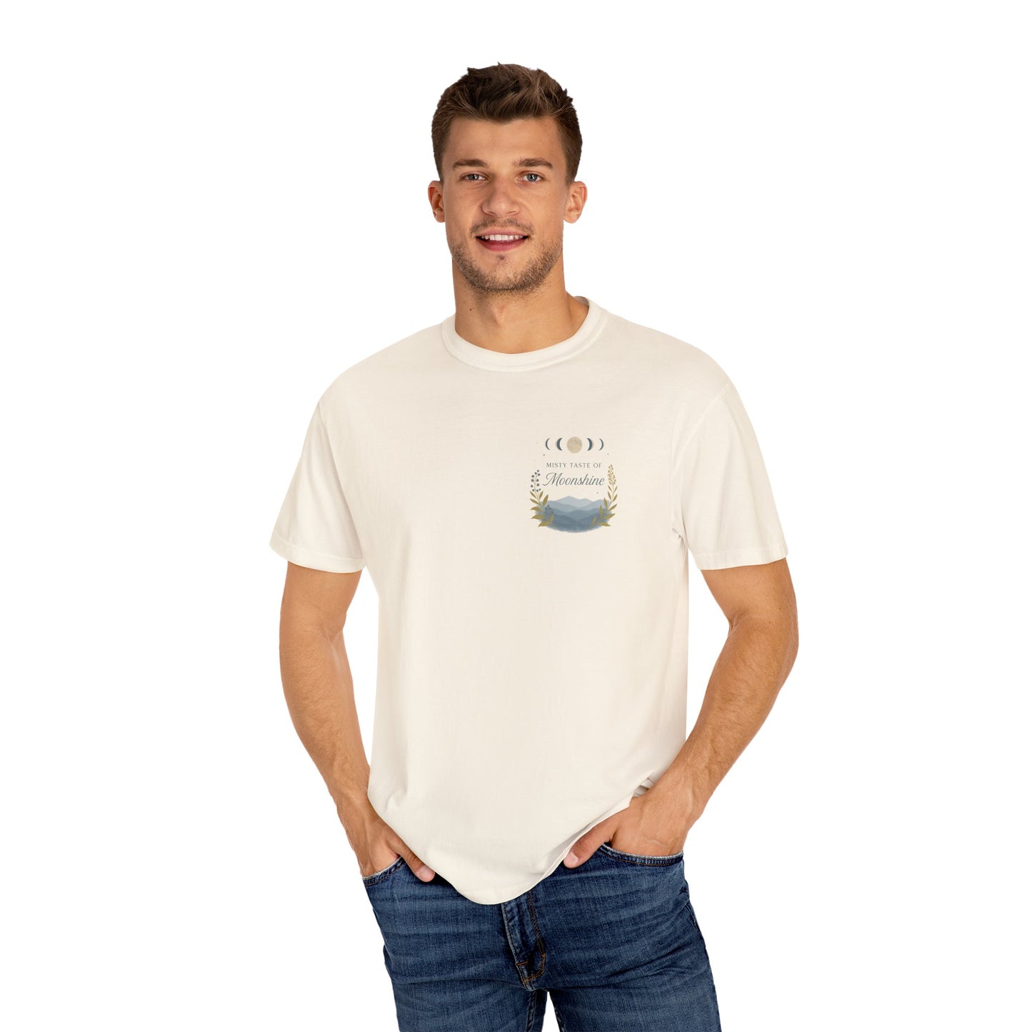Misty taste of Moonshine, Country Roads WV, Moon phases t shirt in beautiful colors