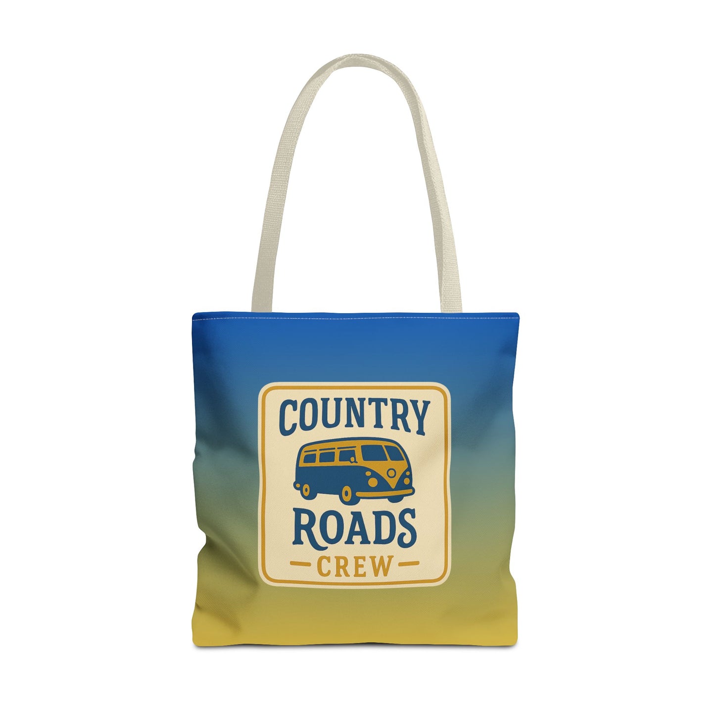 Country Roads Crew Tote Bag - Stylish Canvas Bag for Road Trips, Travel, Adventure, Vacation, Gift Idea