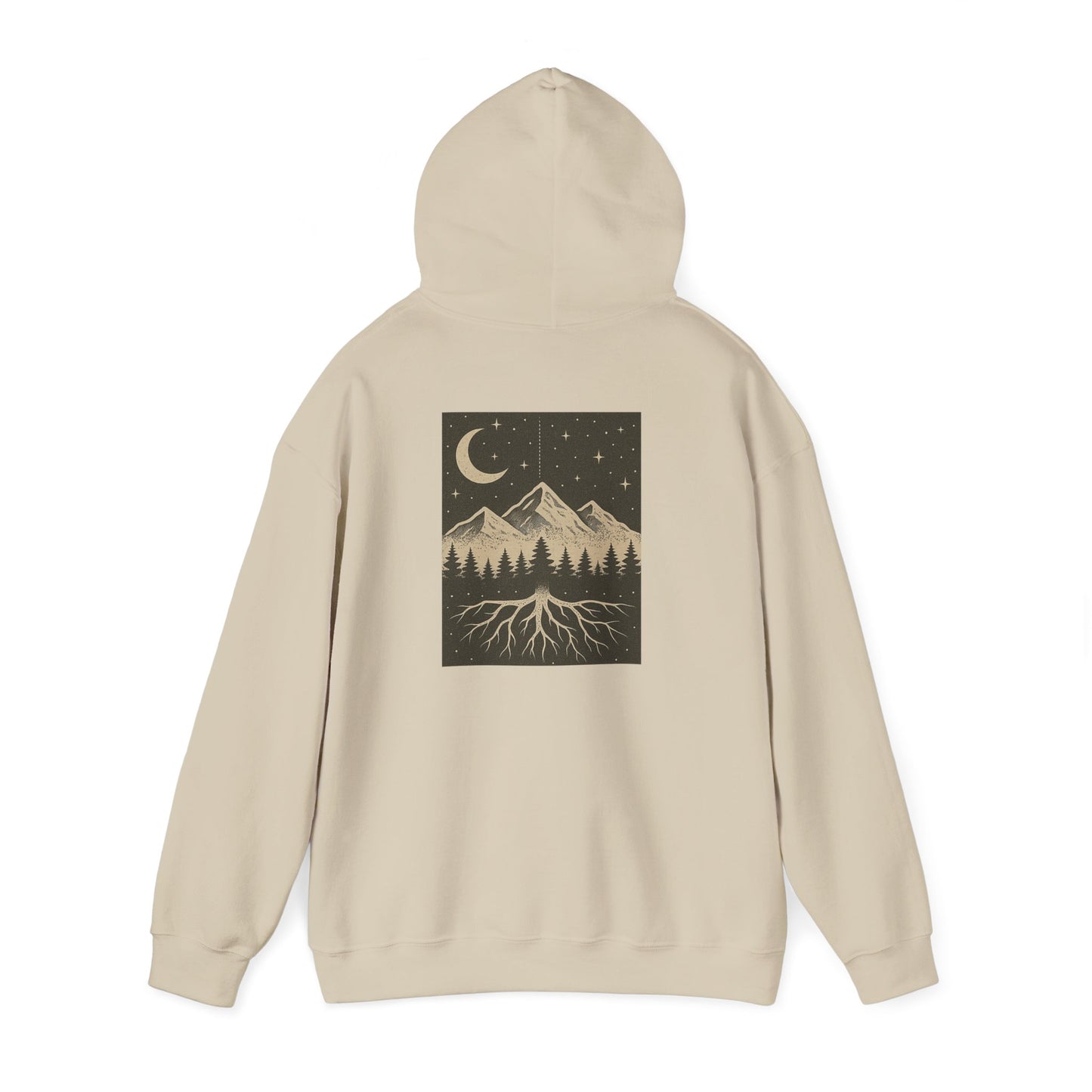 Mountain Roots Hoodie, Nature Lover Gift, Earthy Feeling Sweatshirt, Outdoor Enthusiast Clothing, Unisex Mountain Hoodie, Deep Roots