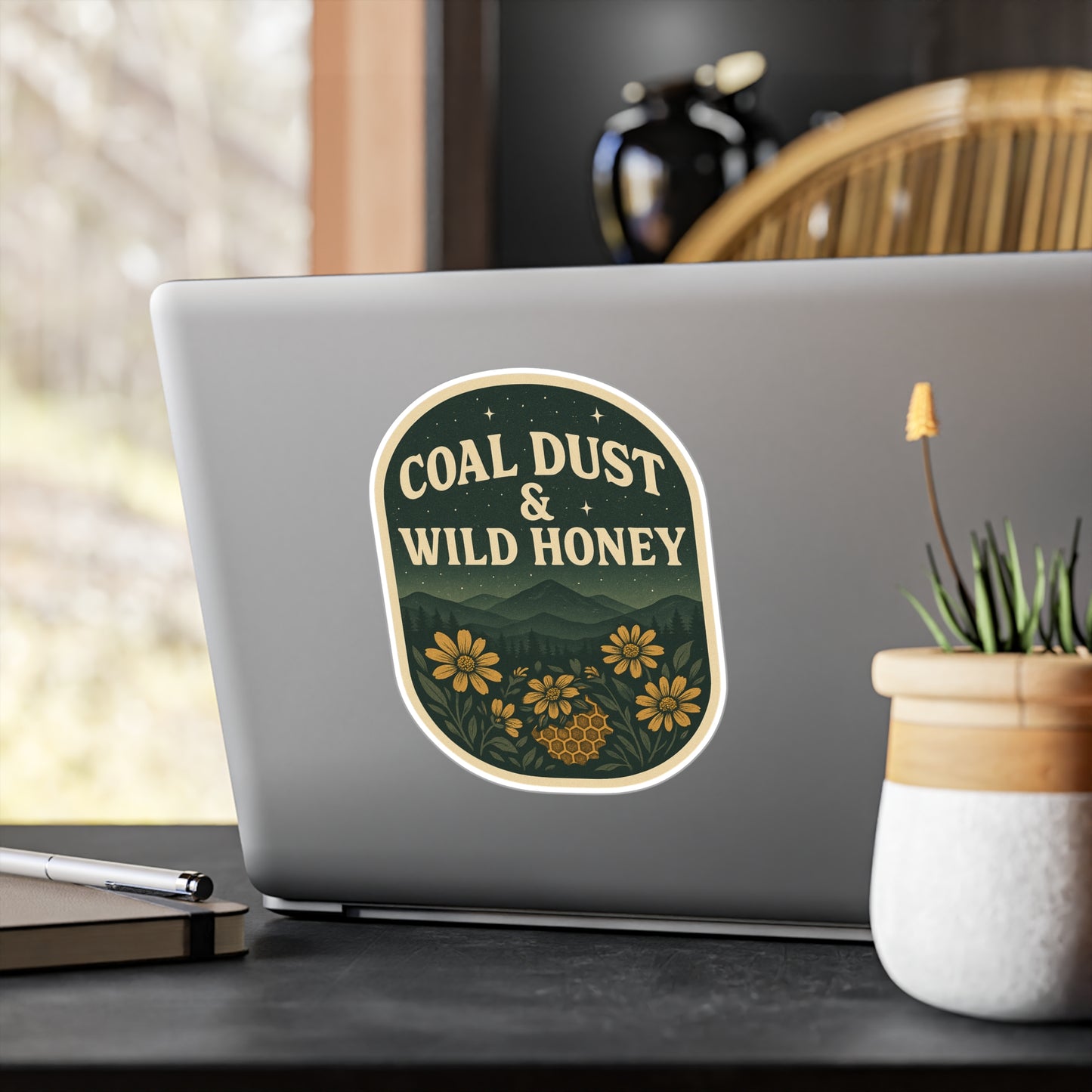 Rustic Nature-Inspired Vinyl Decals for Home Decor, Eco-Friendly Stickers for Gifts, Floral Wall Art, Boho Decor, Nature Lovers