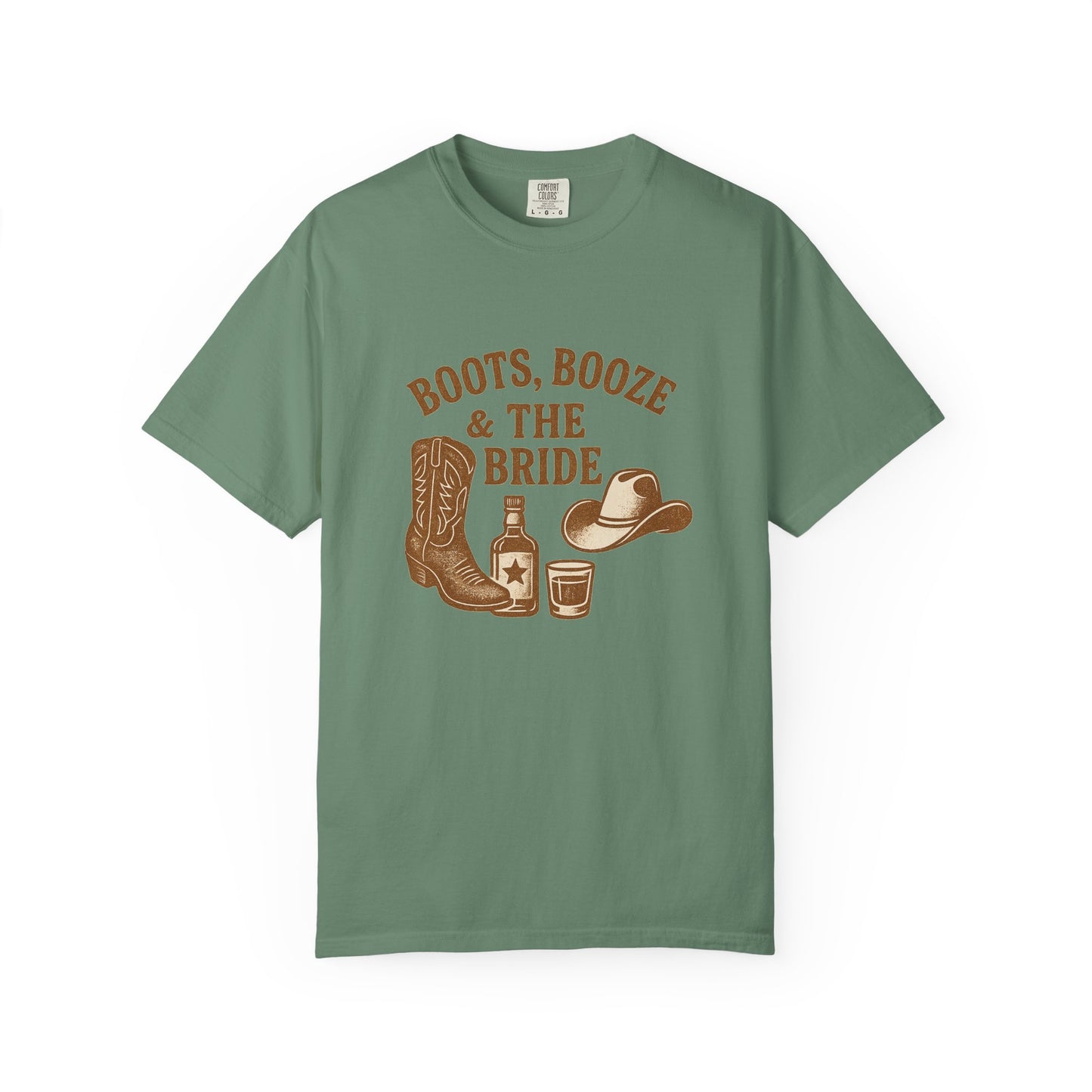 Country Bachelorette Party T-shirt, Boots Booze Bride Western Shirt, Wedding Shower Tee, Southern Bridal Party Top, Rustic Bride Tribe Gift