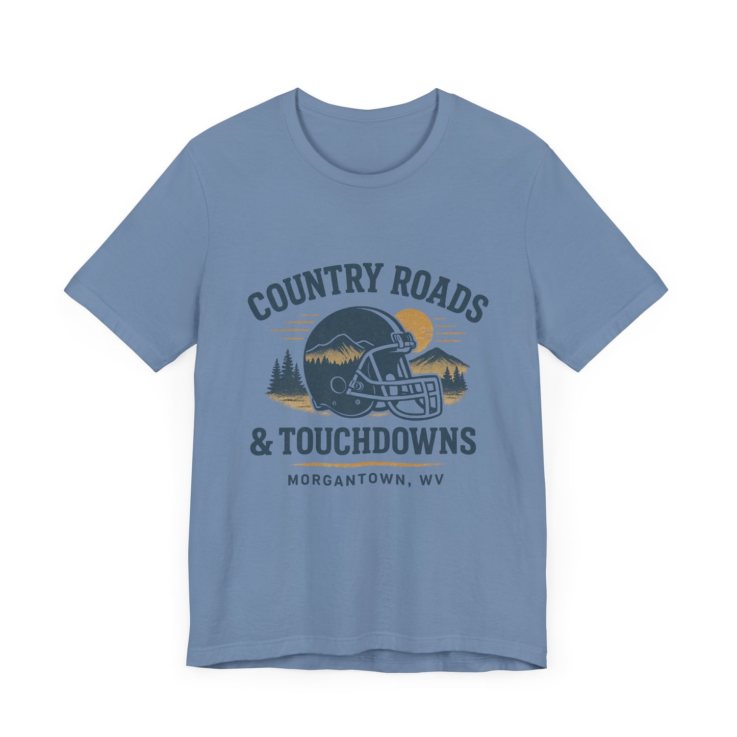 Country Roads and Touchdowns T-Shirt, Game Day Shirt, Retro College Football Tee