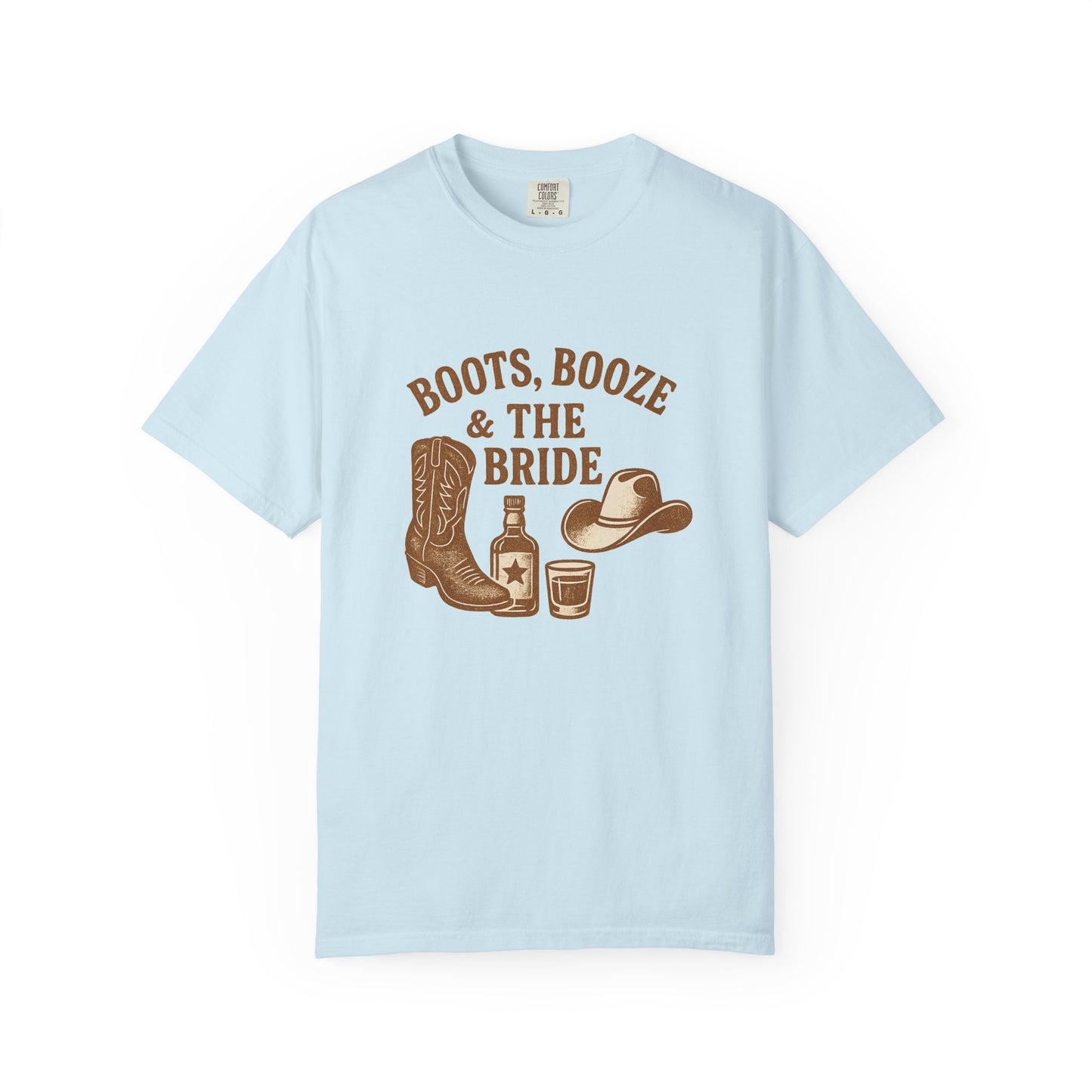 Country Bachelorette Party T-shirt, Boots Booze Bride Western Shirt, Wedding Shower Tee, Southern Bridal Party Top, Rustic Bride Tribe Gift