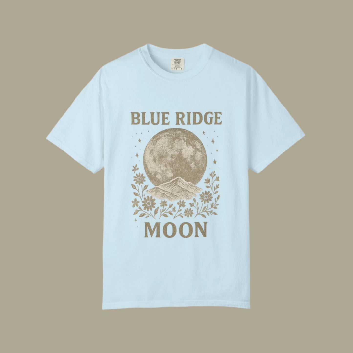 Blue Ridge Moon Celestial T-shirt, Mountain Sky Graphic Tee, Nature Lover Gift, Boho Shirt, Astronomy Top, Men Women Unisex Fashion
