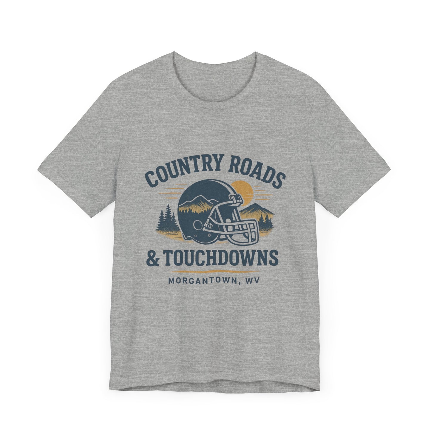 Country Roads and Touchdowns T-Shirt, Game Day Shirt, Retro College Football Tee