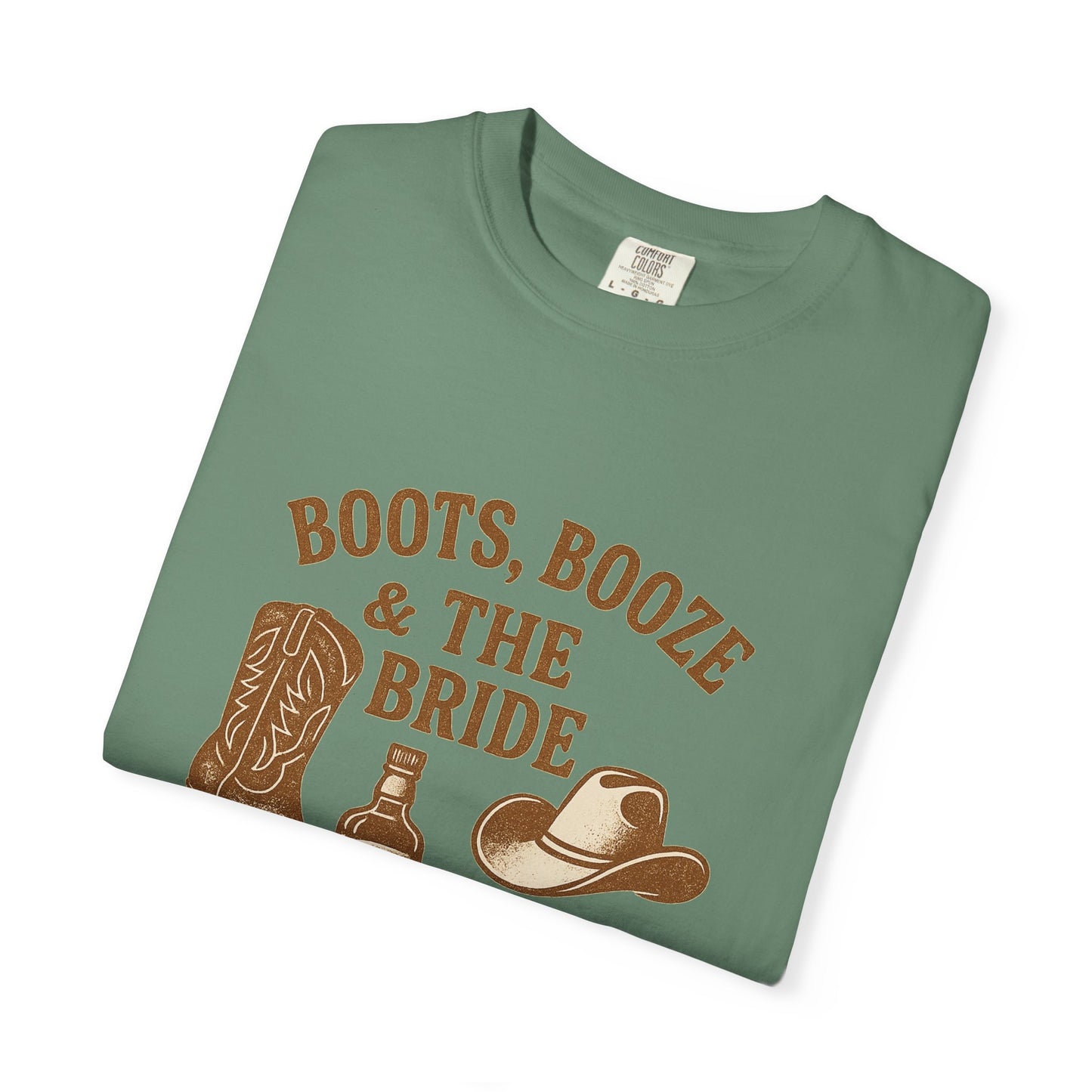 Country Bachelorette Party T-shirt, Boots Booze Bride Western Shirt, Wedding Shower Tee, Southern Bridal Party Top, Rustic Bride Tribe Gift
