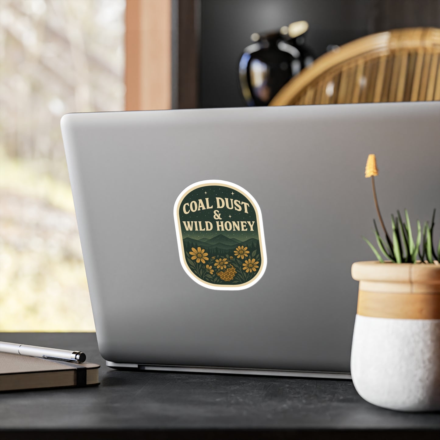 Rustic Nature-Inspired Vinyl Decals for Home Decor, Eco-Friendly Stickers for Gifts, Floral Wall Art, Boho Decor, Nature Lovers