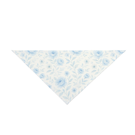 Dusty Blue Rose Dog Bandana – Cottagecore Matching Pet Accessory | Cobalt Classics