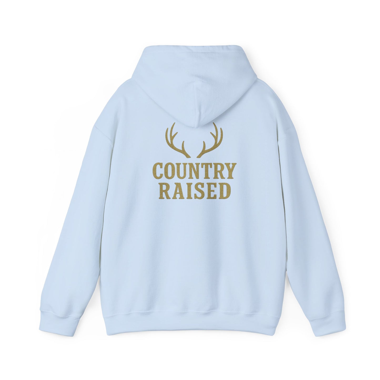 Country Raised deer antler Hoodie, Outdoor Wildlife Animal Ranch Farm Life Gift, Camouflage Hunting Apparel, Nature Lover Cabin Wear, Rural