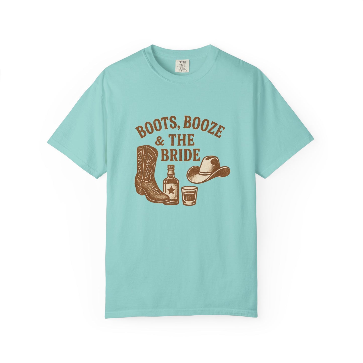 Country Bachelorette Party T-shirt, Boots Booze Bride Western Shirt, Wedding Shower Tee, Southern Bridal Party Top, Rustic Bride Tribe Gift