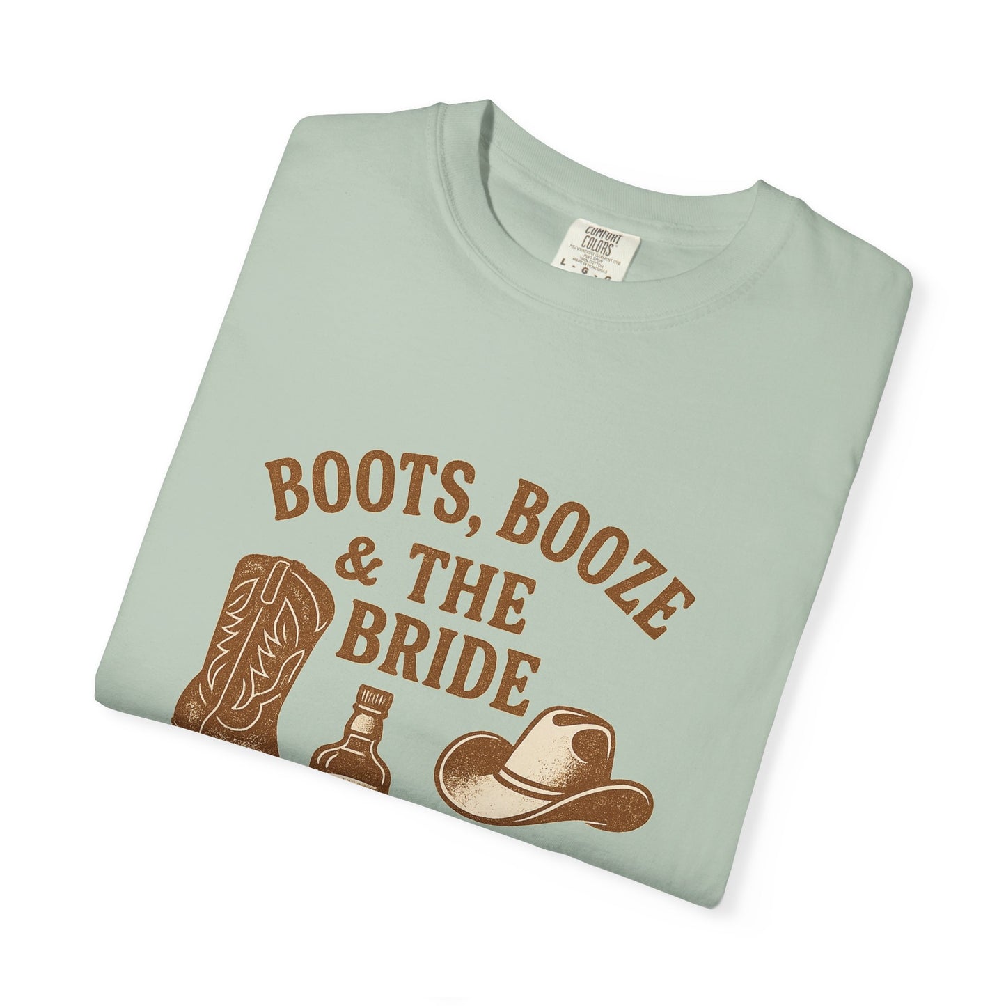Country Bachelorette Party T-shirt, Boots Booze Bride Western Shirt, Wedding Shower Tee, Southern Bridal Party Top, Rustic Bride Tribe Gift
