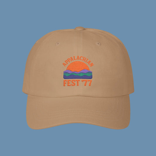 Stylish Classic Dad Cap with Retro Festival logo, Appalachia, 70's style