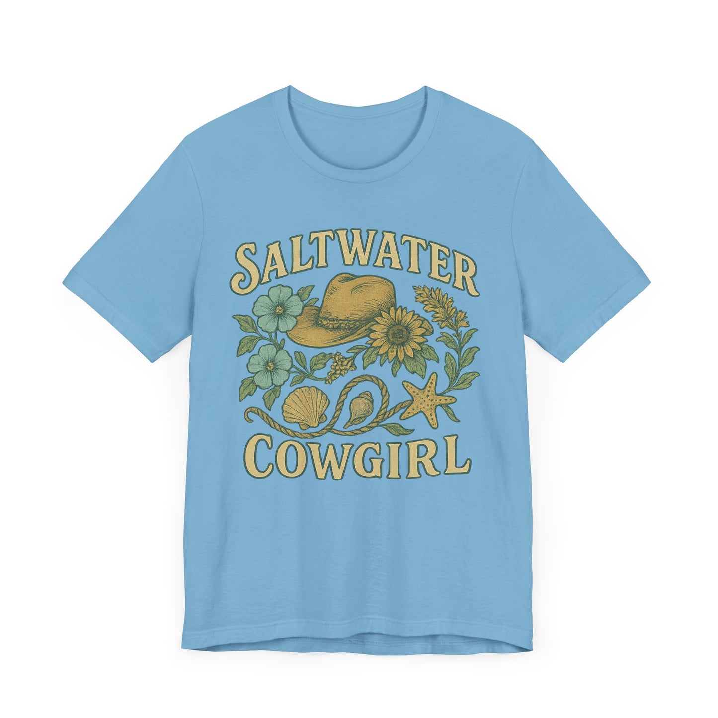 Saltwater Cowgirl Oversized faded beach Tee