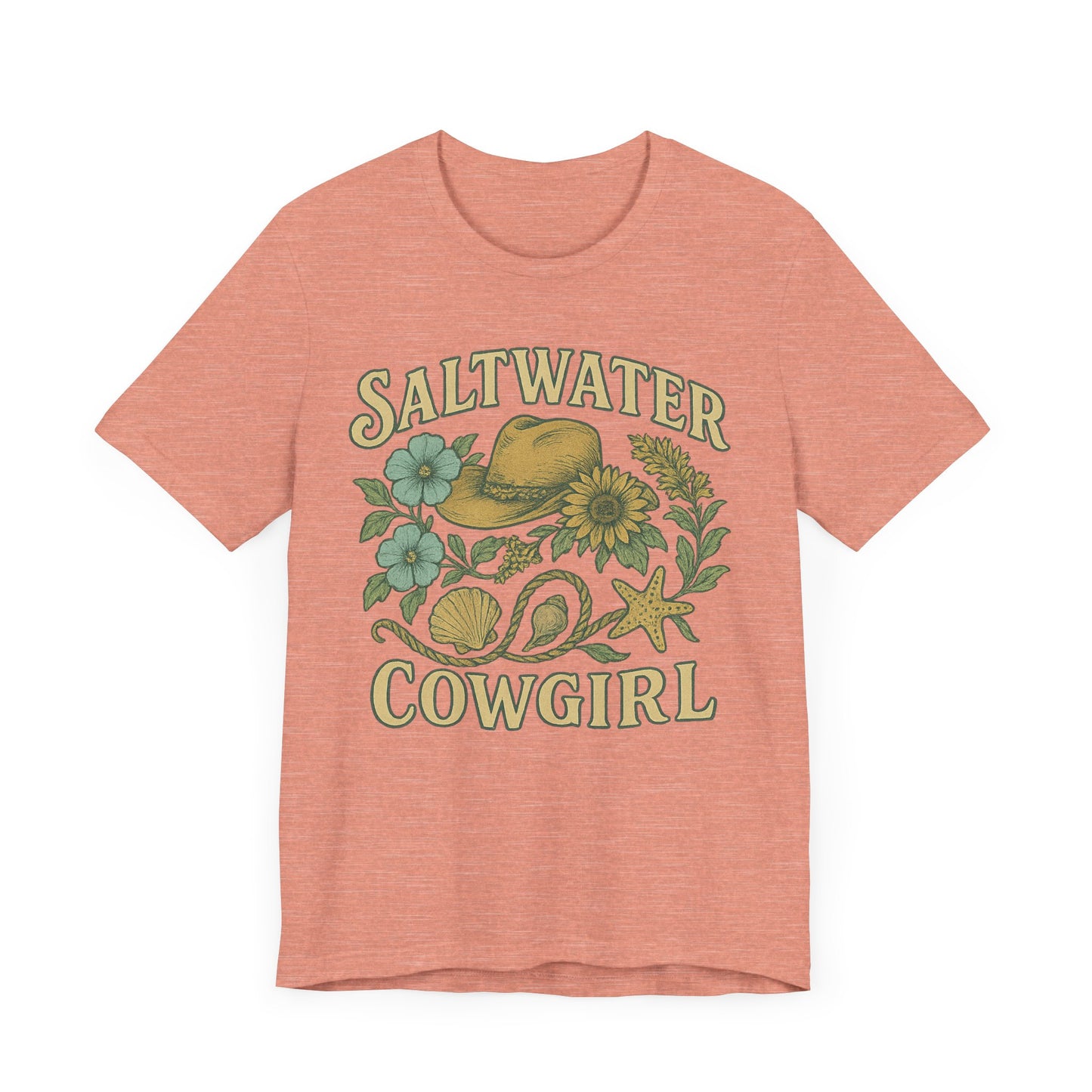 Saltwater Cowgirl Oversized faded beach Tee