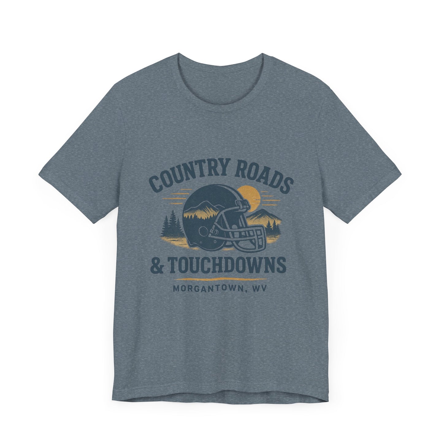 Country Roads and Touchdowns T-Shirt, Game Day Shirt, Retro College Football Tee