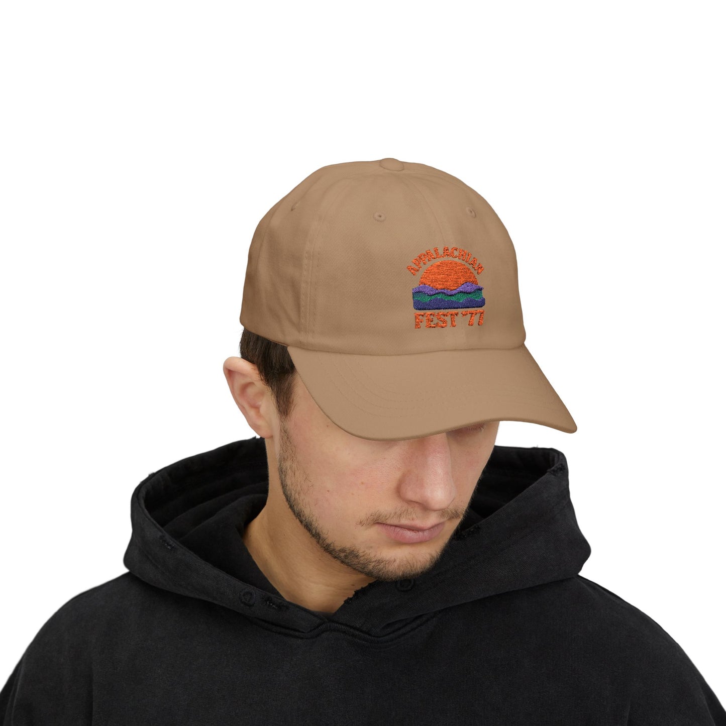 Stylish Classic Dad Cap with Retro Festival logo, Appalachia, 70's style