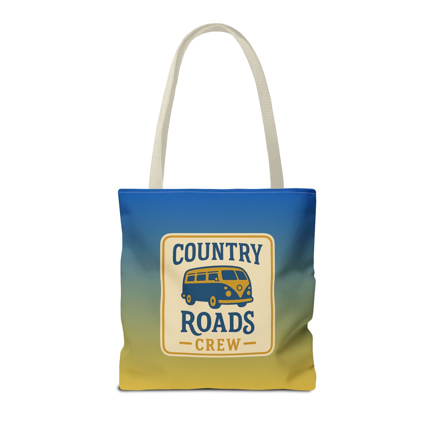 Country Roads Crew Tote Bag - Stylish Canvas Bag for Road Trips, Travel, Adventure, Vacation, Gift Idea